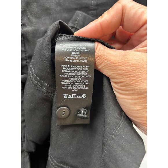 by Anthropologie Corset-Style Button-Front Ruffle Maxi Dress Black Size MEDIUM - Picture 9 of 10